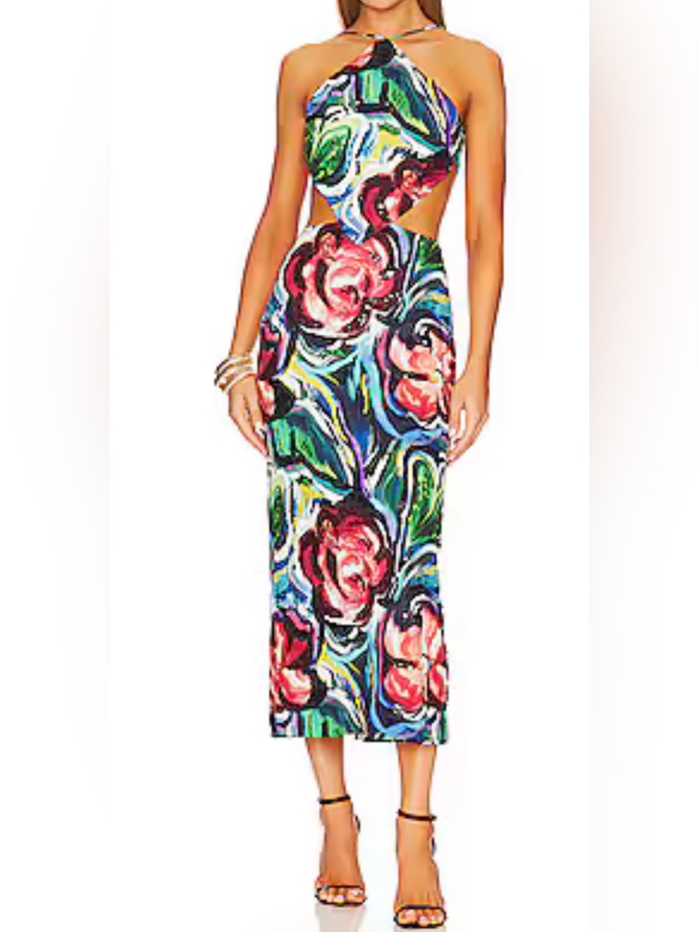 Yaura Toluwa Floral Cutout Maxi Dress